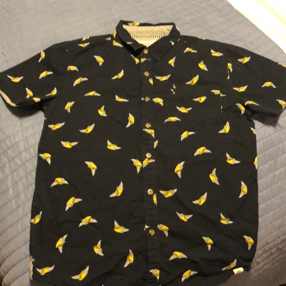 Flying tacos short sleeve button shirt S